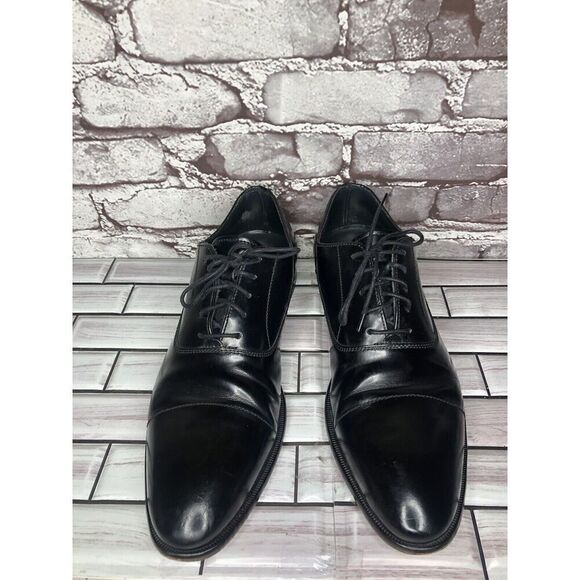 Lottusse 1877 Black Leather Derby Cap Toe Lace Dress Shoes Men Sz 7.5M US/41EU main image 15